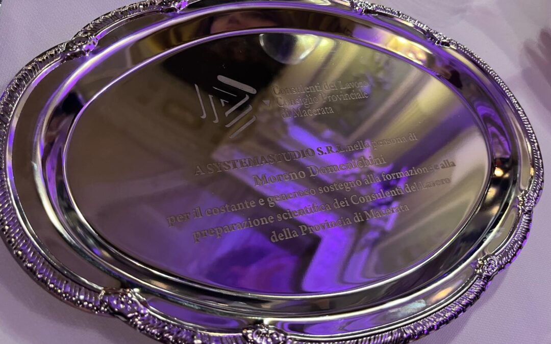 SystemaStudio premiata dall’Ordine dei Consulenti del Lavoro Di Macerata
